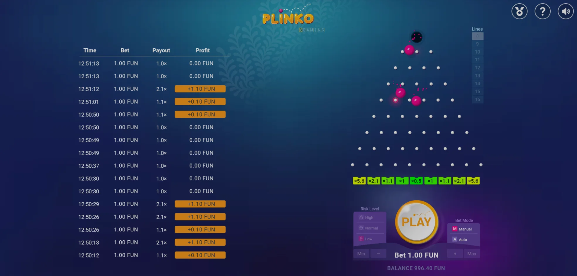 Online Plinko